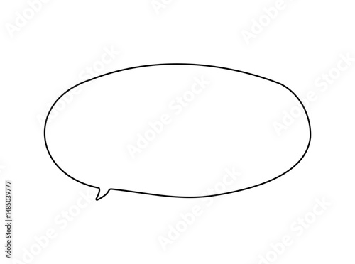 Hand-drawn speech bubble