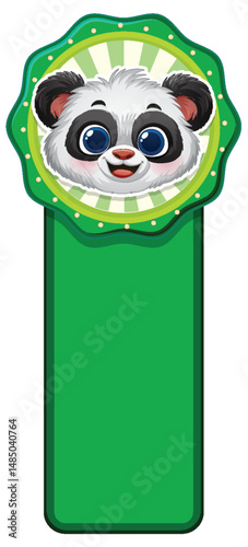 Cute Panda Bookmark Design