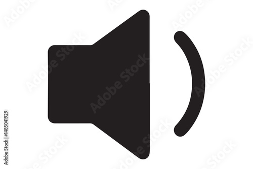 Simple black sound off icon graphic