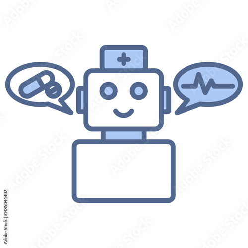 Chatbot Blue Icon