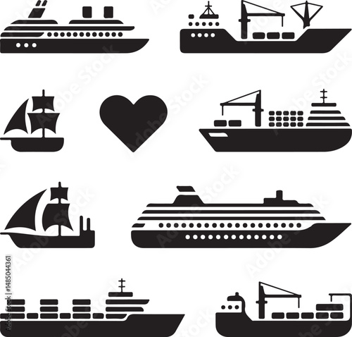 “Ship Vector Bundle | Sailing, Pirate, Cruise & Nautical SVG Clipart for Logos, Shirts & Crafts”