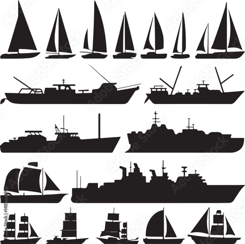 “Ship Vector Bundle | Sailing, Pirate, Cruise & Nautical SVG Clipart for Logos, Shirts & Crafts”