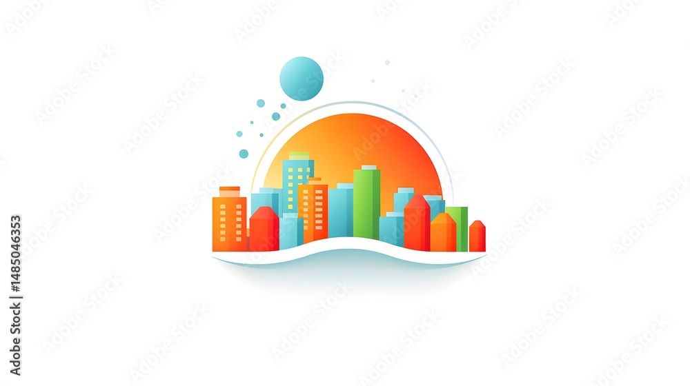 Fototapeta premium Modern minimal style community logo icon vector illustration for versatile use