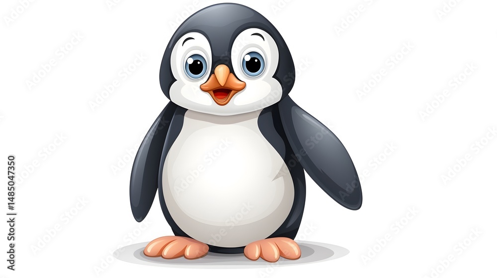Obraz premium Cute Penguin Vector Illustration for Children's Books and Educational Materials
