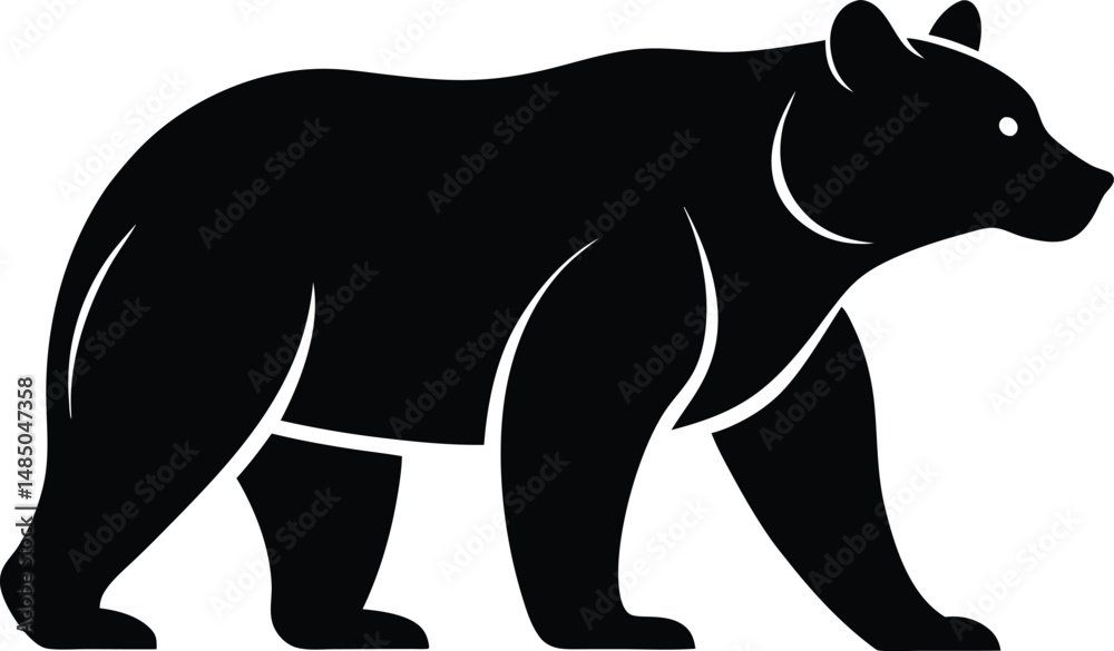 Obraz premium Black Bear Silhouette