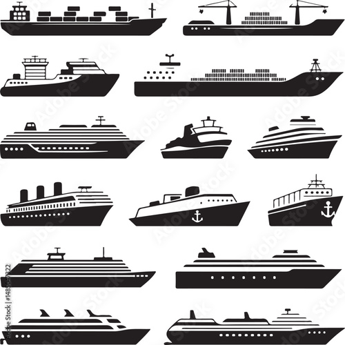 “Ship Vector Bundle | Sailing, Pirate, Cruise & Nautical SVG Clipart for Logos, Shirts & Crafts”