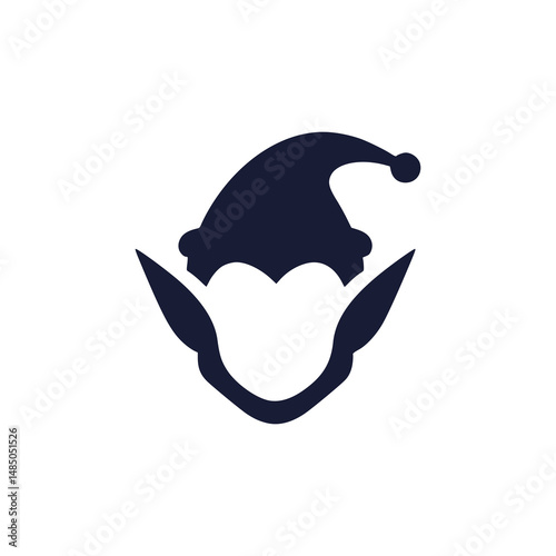 elf head fairy magical logo vector illustration template design