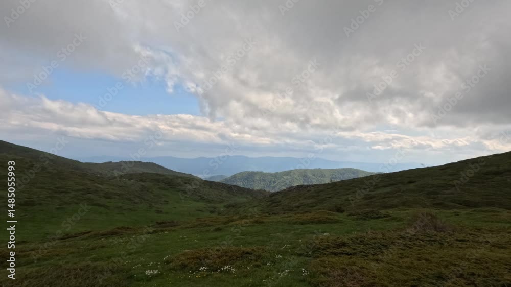 Mountain landscape with clouds time lapse Mountain landscape with clouds time lapse