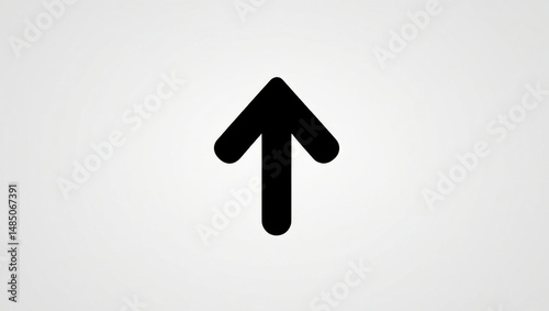 Simple Black Arrow Icon – Bold Minimalist Vector on White Background