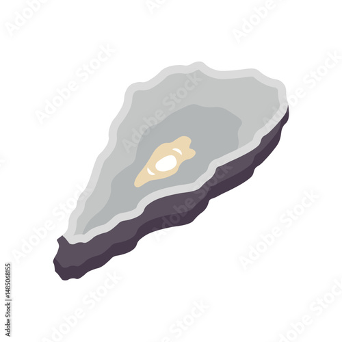 Oyster colored vector illustration. Can be used for any platform action promotion and advertising mockup. Isolated symbol sign used for: mobile, app, web, dev, ui, ux, gui. EPS 10. For your design