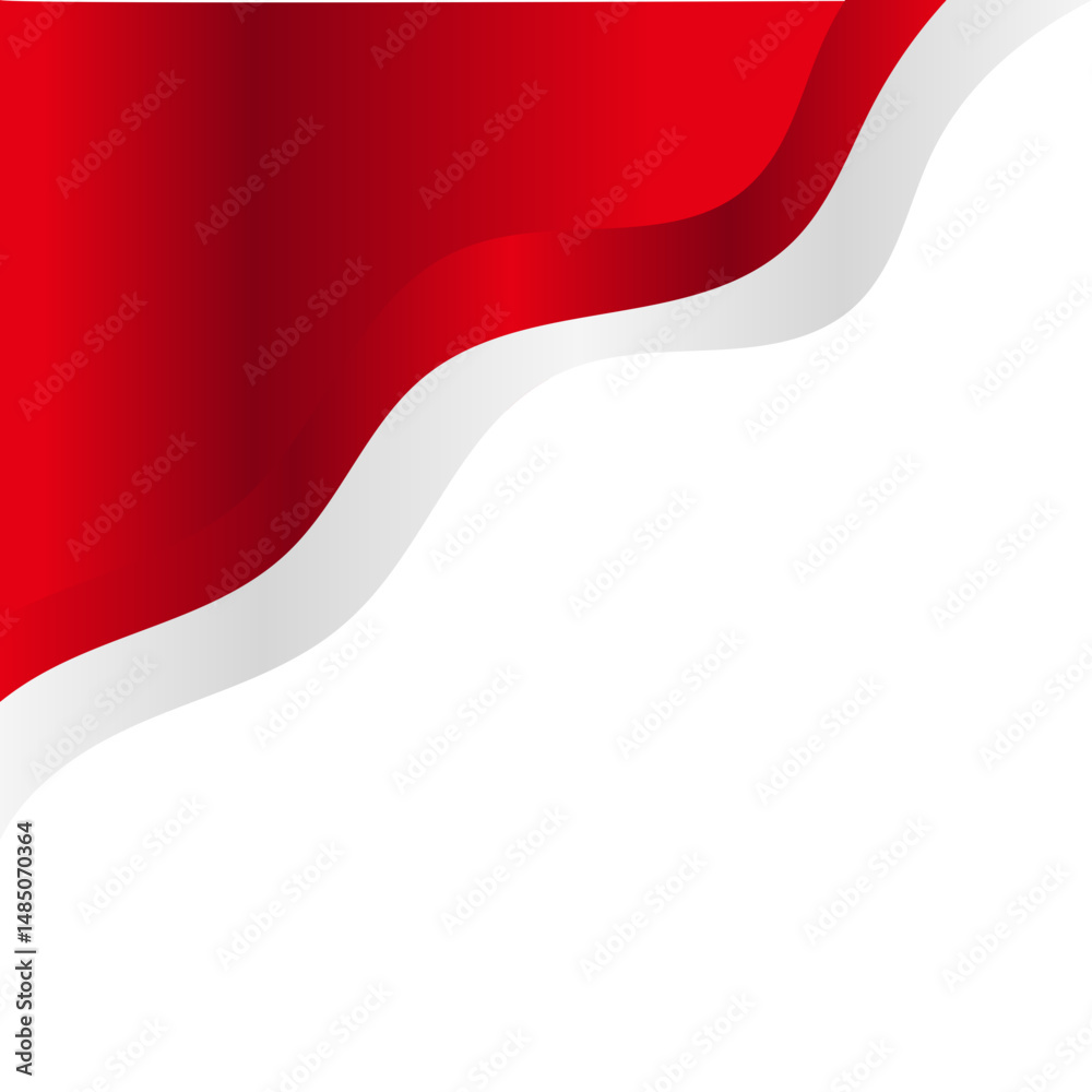 Naklejka premium Indonesia Waving Flag Corner Border