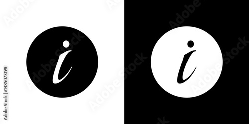 Info icon vector design template elegant style
