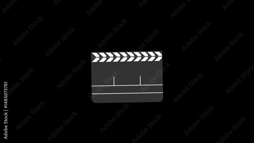 Cartoon Film Slate Timecode Animation – 4K Clapper Board.