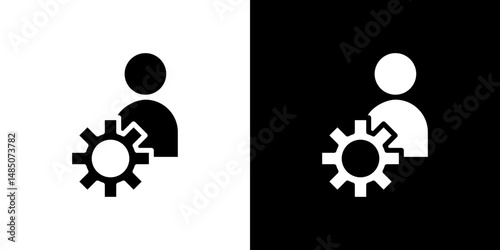 User gear icon vector design template elegant style