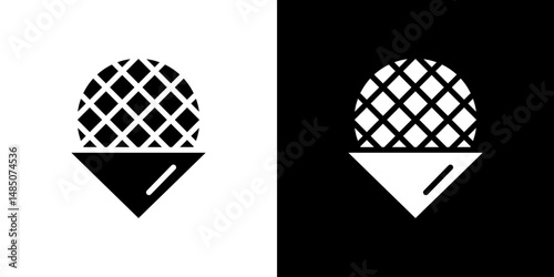 Stroopwafel icon vector design template elegant style