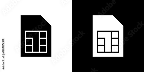 Sim card icon vector design template elegant style