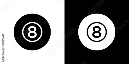Pool 8 ball icon vector design template elegant style