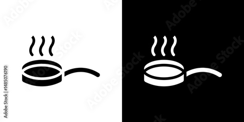 Pan frying icon vector design template elegant style
