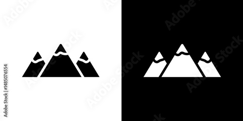 Mountains icon vector design template elegant style