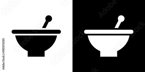 Mortar pestle icon vector design template elegant style
