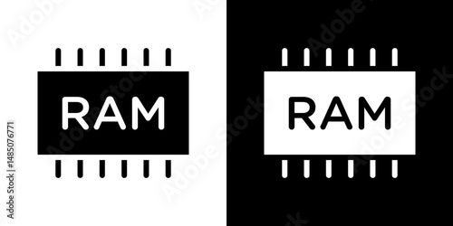 Memory icon vector design template elegant style