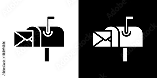 Mailbox icon vector design template elegant style
