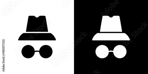 Incognito icon vector design template elegant style