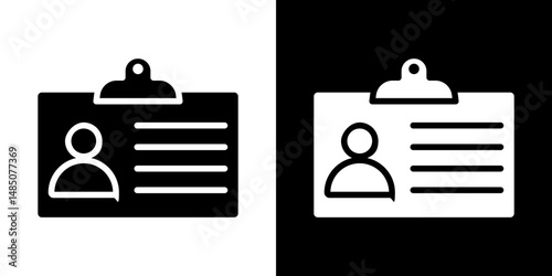 ID badge icon vector design template elegant style