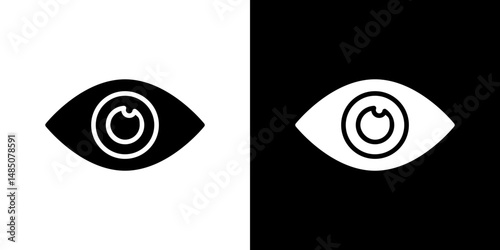 Eye icon vector design template elegant style