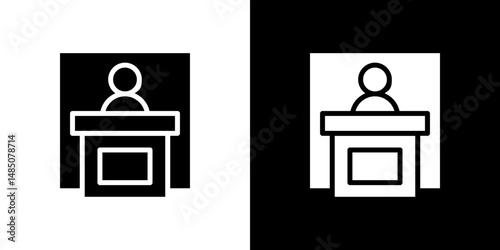 Exhibitor icon vector design template elegant style