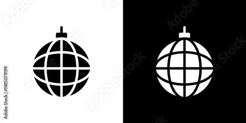 Disco ball icon vector design template elegant style