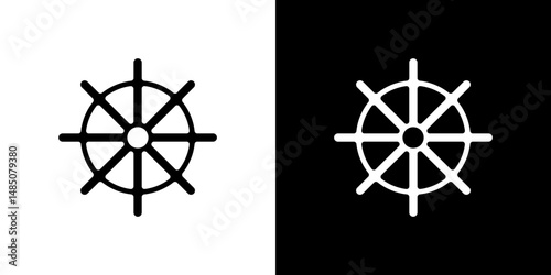 Dharmachakra icon vector design template elegant style
