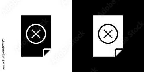 Delete Document icon vector design template elegant style
