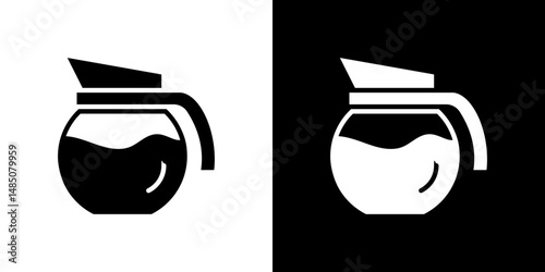 Coffee pot icon vector design template elegant style