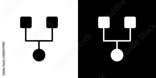 Code Fork icon vector design template elegant style