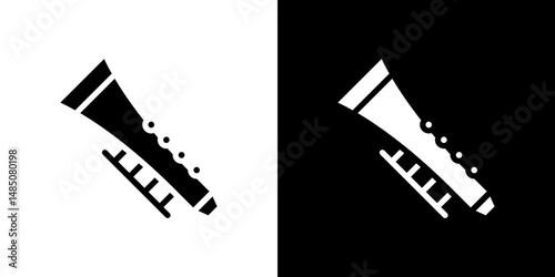 Clarinet icon vector design template elegant style