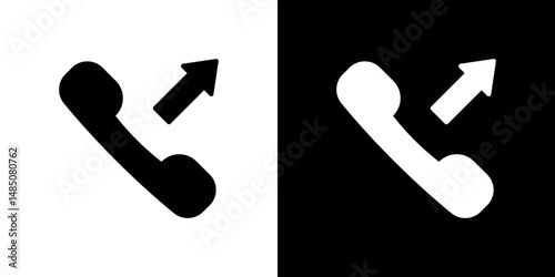 Call outgoing icon vector design template elegant style