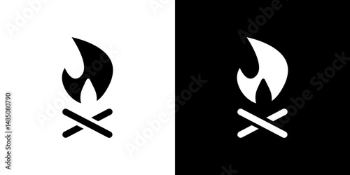 Campfire icon vector design template elegant style