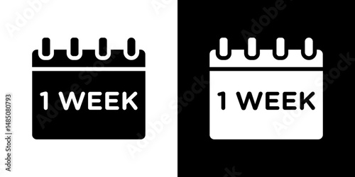 Calendar week icon vector design template elegant style