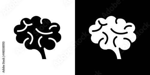 Brain icon vector design template elegant style