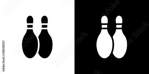 Bowling pins icon vector design template elegant style