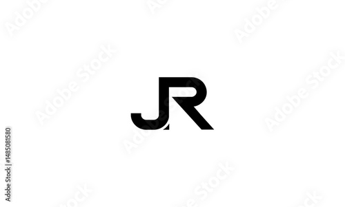 JR initial letter, monogram logo