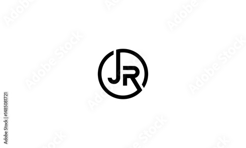 JR initial letter, monogram logo