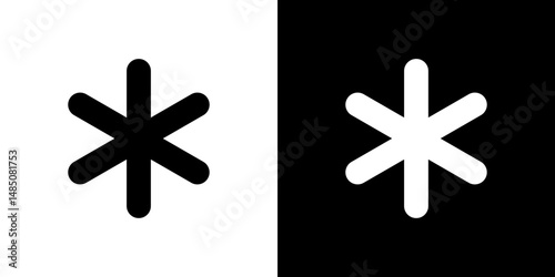 Asterisk icon vector design template elegant style