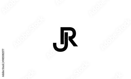 JR initial letter, monogram logo
