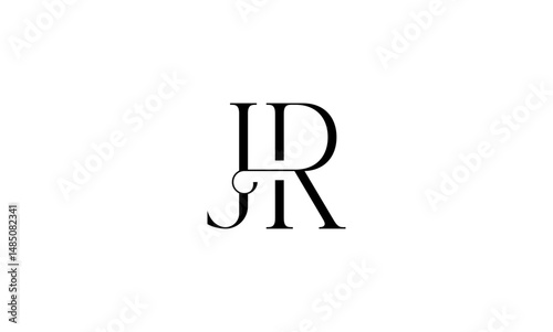 JR initial letter, monogram logo