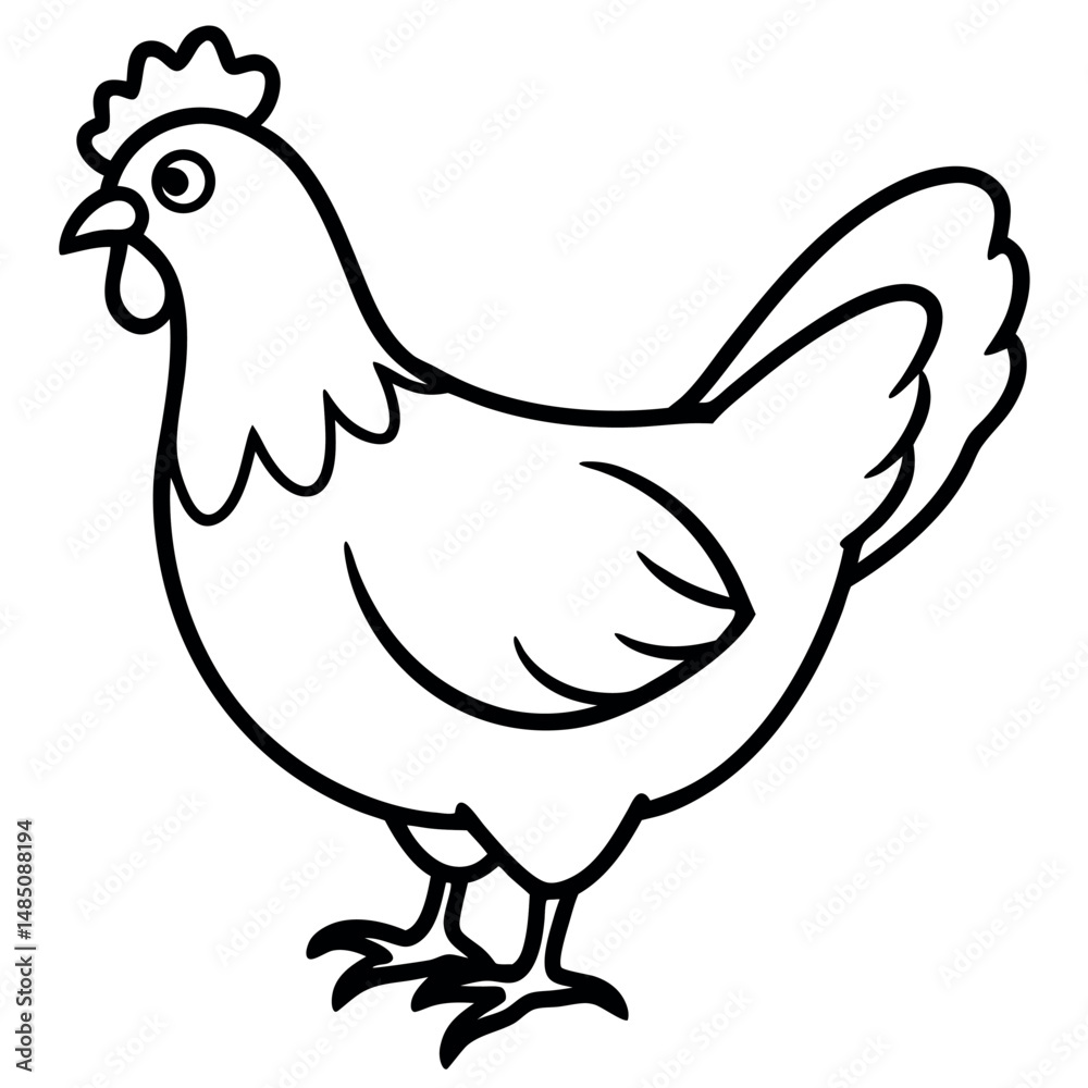 Chicken vector illustration.
Chicken vector illustration.