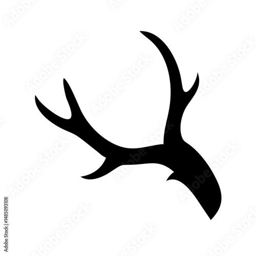 Silhouetted Deer Silhouette, Perfect for Wildlife or Nature Designs