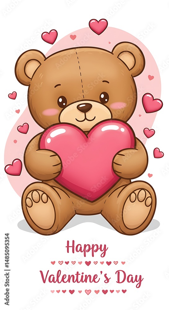 Obraz premium Heartfelt Hug: Valentine's Day Delight