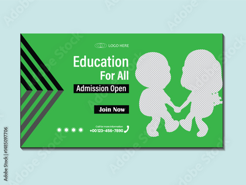  Modern Education YouTube Thumbnail Design Template
